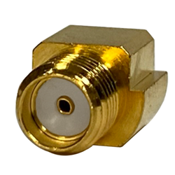 SMA - Straight Jack PCB Solder Post  Edge Mount