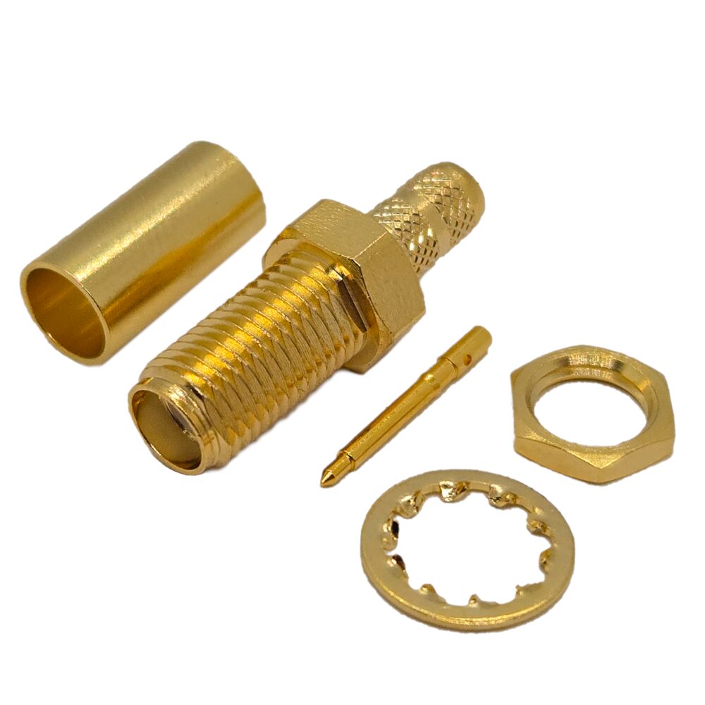 SMA - Straight Jack Crimp Bulkhead RG58 (SASRF13RGT-58)