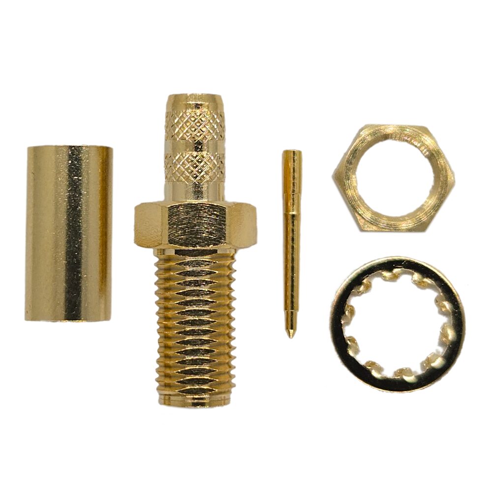 SMA - Straight Jack Crimp Bulkhead RG58 (SASRF13RGT-58) - Image 2